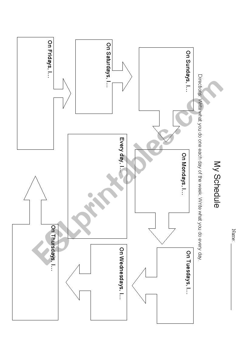 My Schedule worksheet