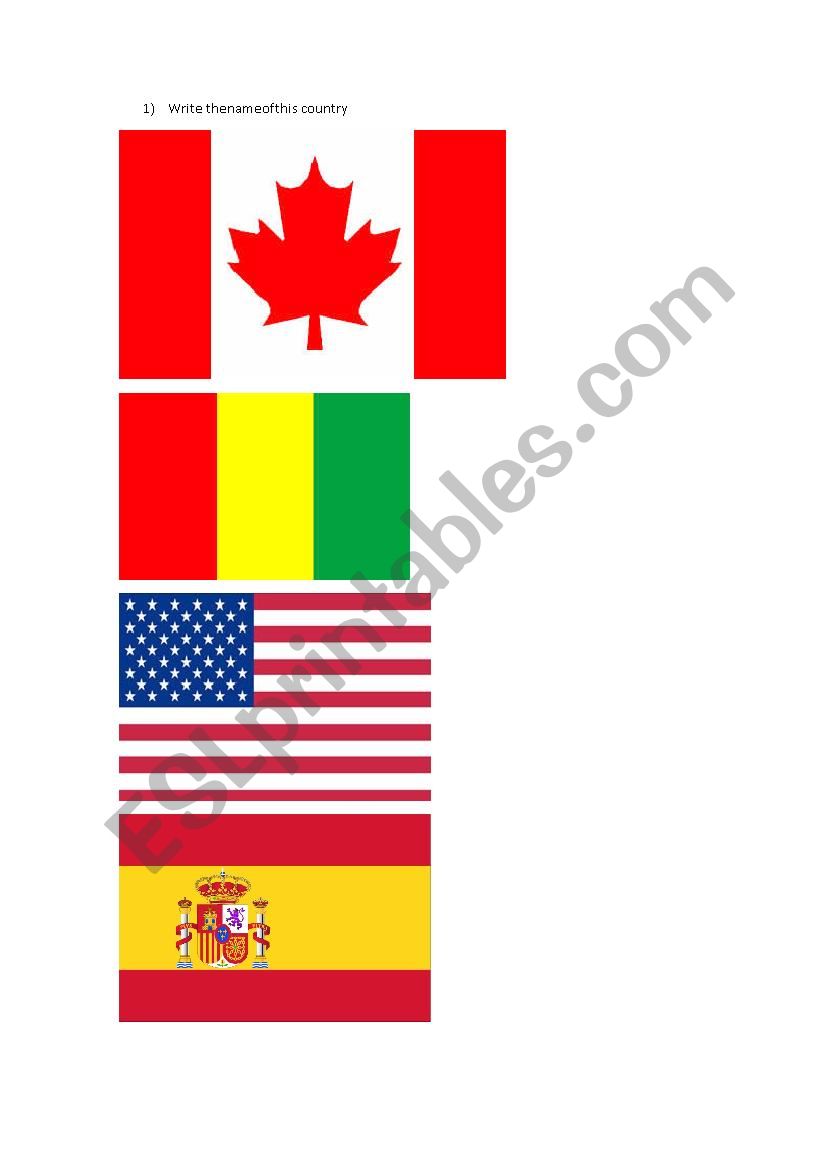 Countries  worksheet