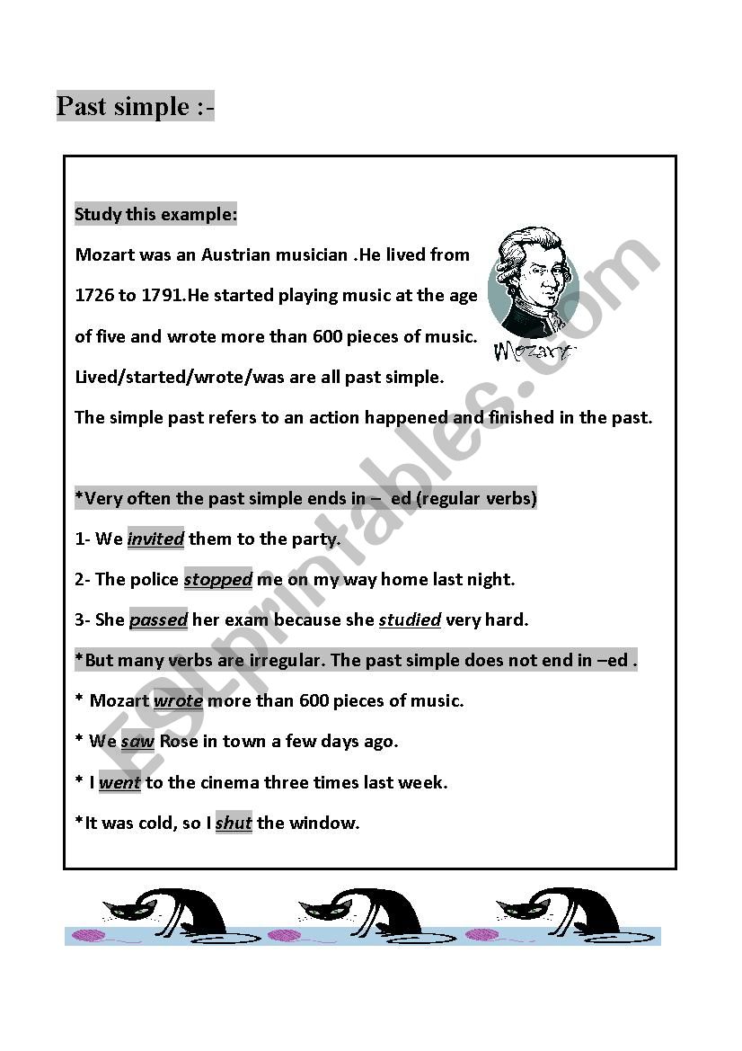 past simple worksheet