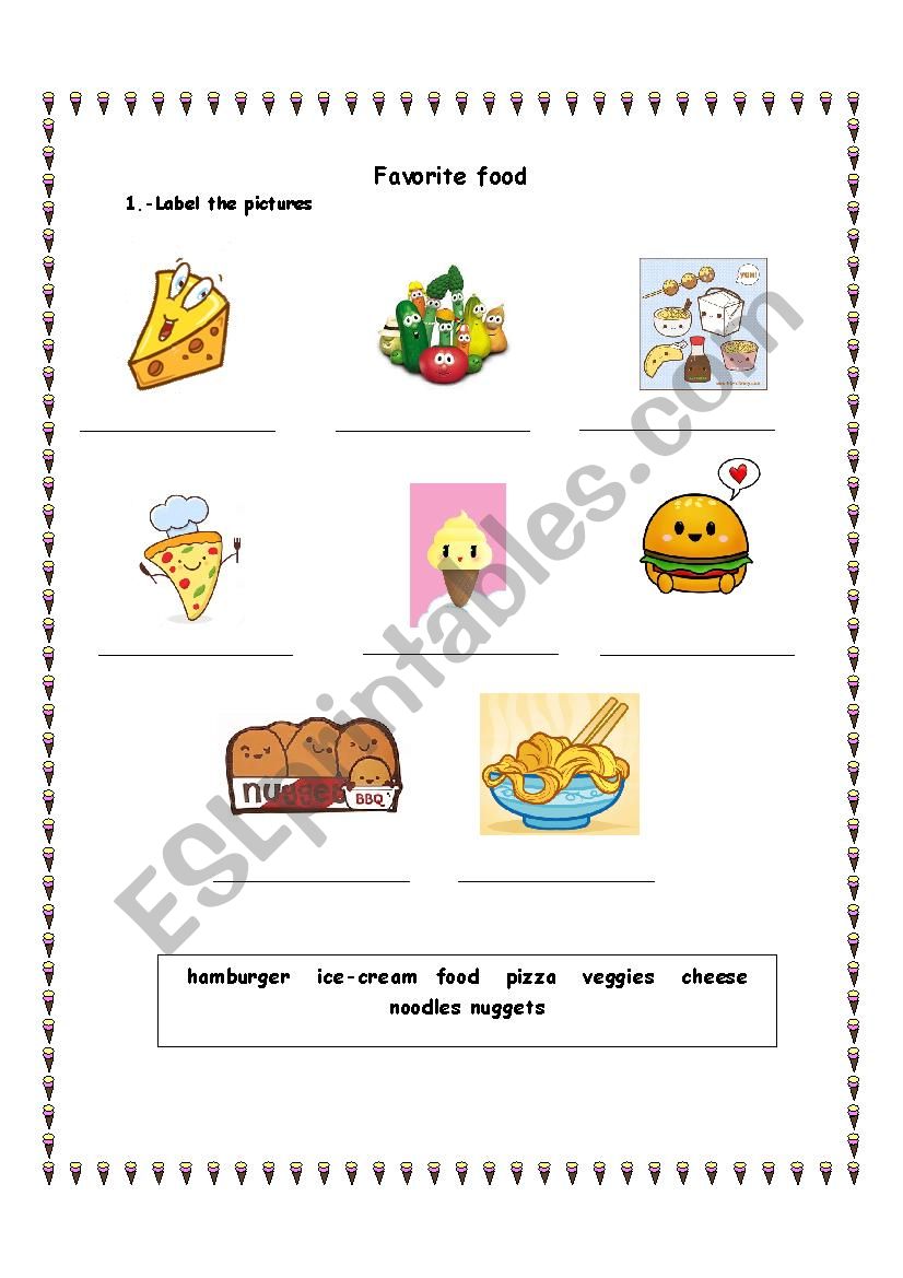 My Favorite Food with Victorious TV Show - ESL worksheet by LizethLeli