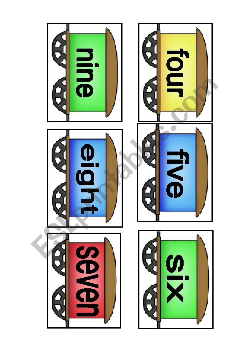 The Number Train English Esl Worksheets For Distance Learning And