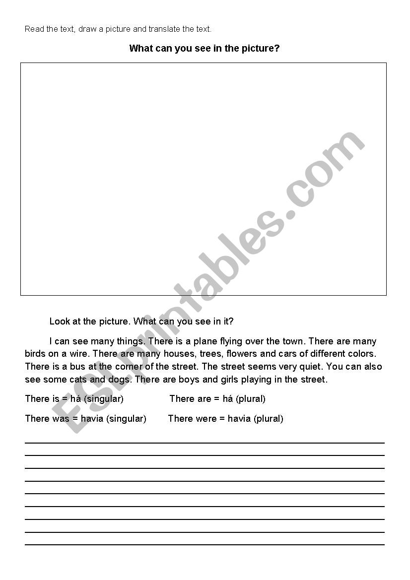 there to be - activity worksheet