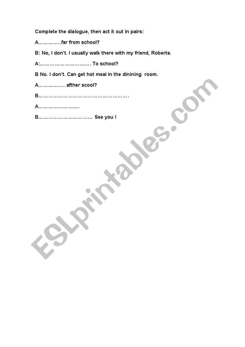 Conversation worksheet