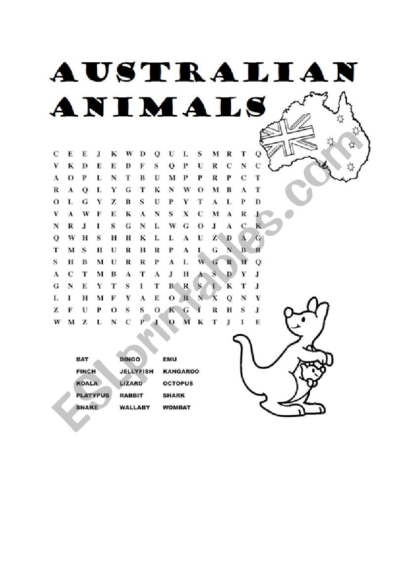 Australian Animals worksheet