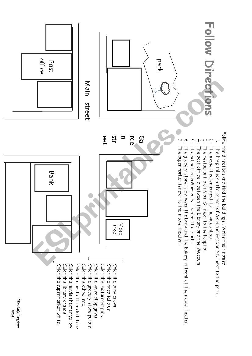 Follow directions  worksheet