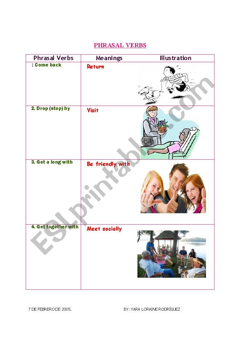 PHRASAL VERBS  worksheet