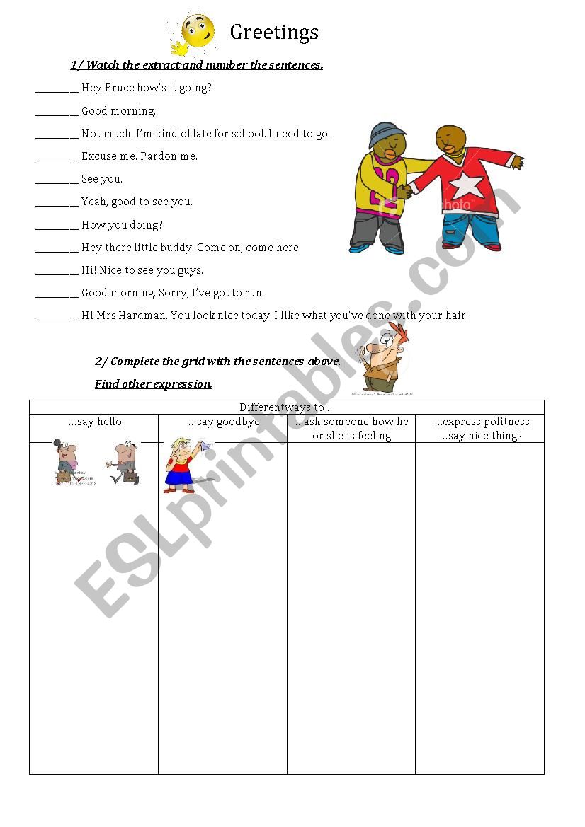 GREETINGS PARANORMAN worksheet