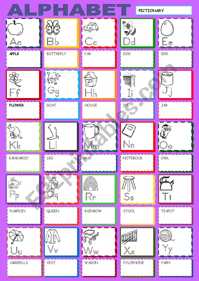 ALPHABET worksheet