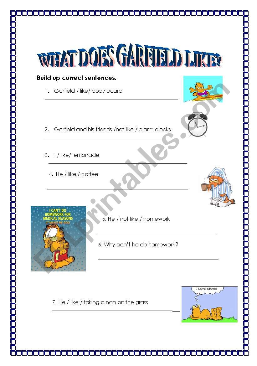 Likes and dislikes 2 - Worksheet