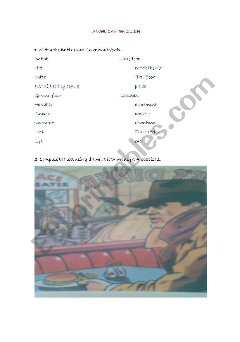 AMERICAN ENGLISH worksheet