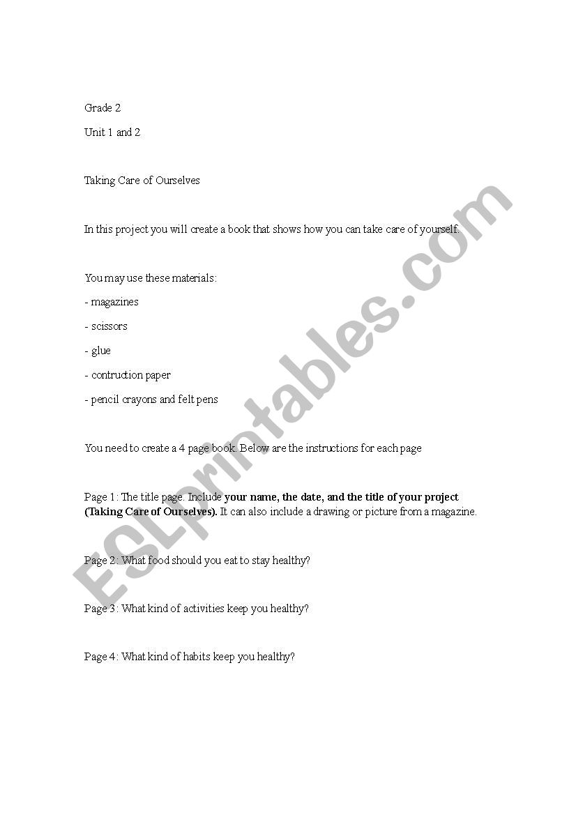 Science Grade 2 worksheet