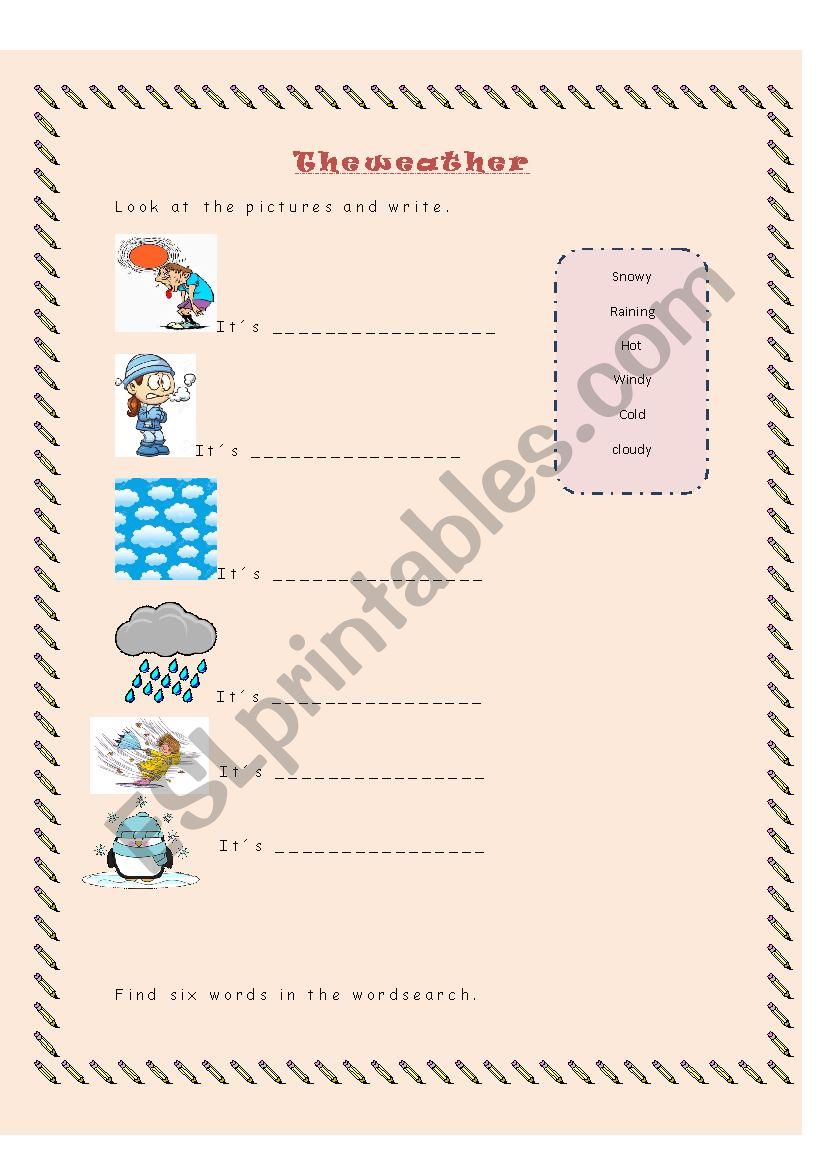 The weather worksheet