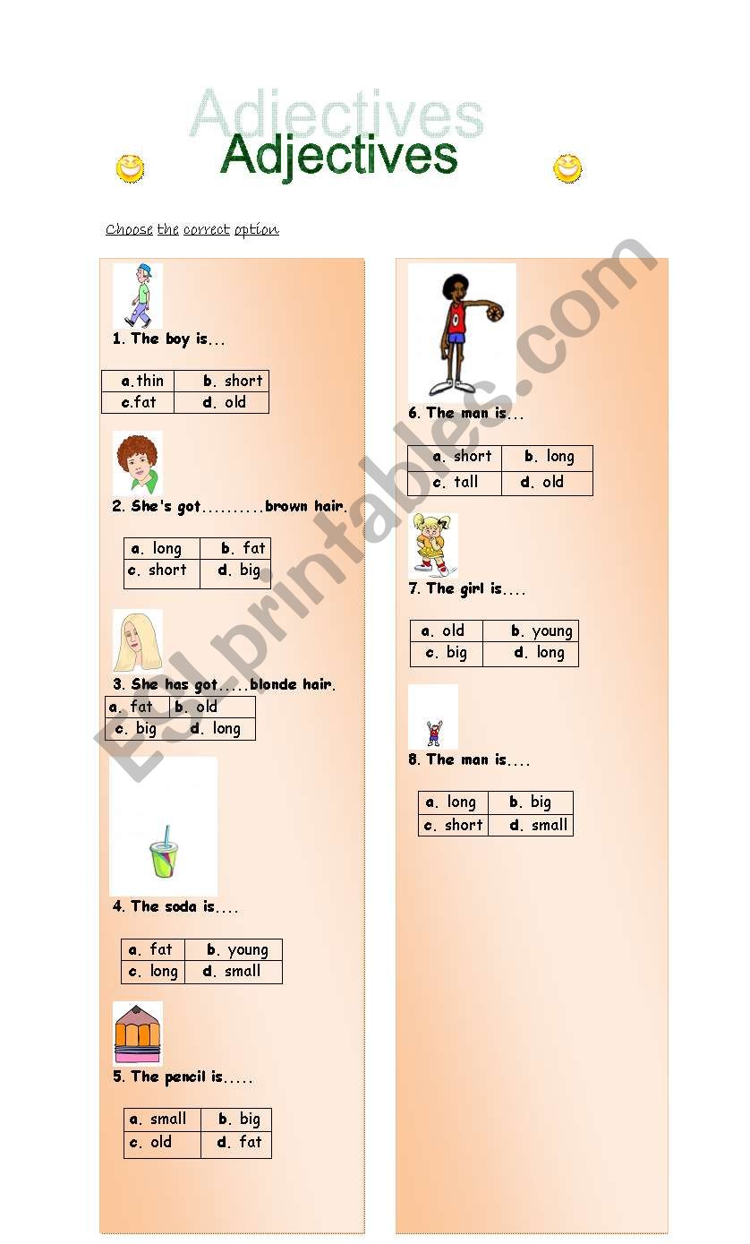 ADJECTIVES worksheet