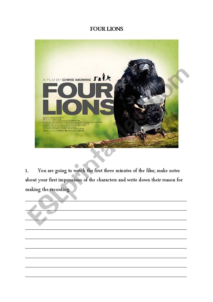 Four Lions worksheet