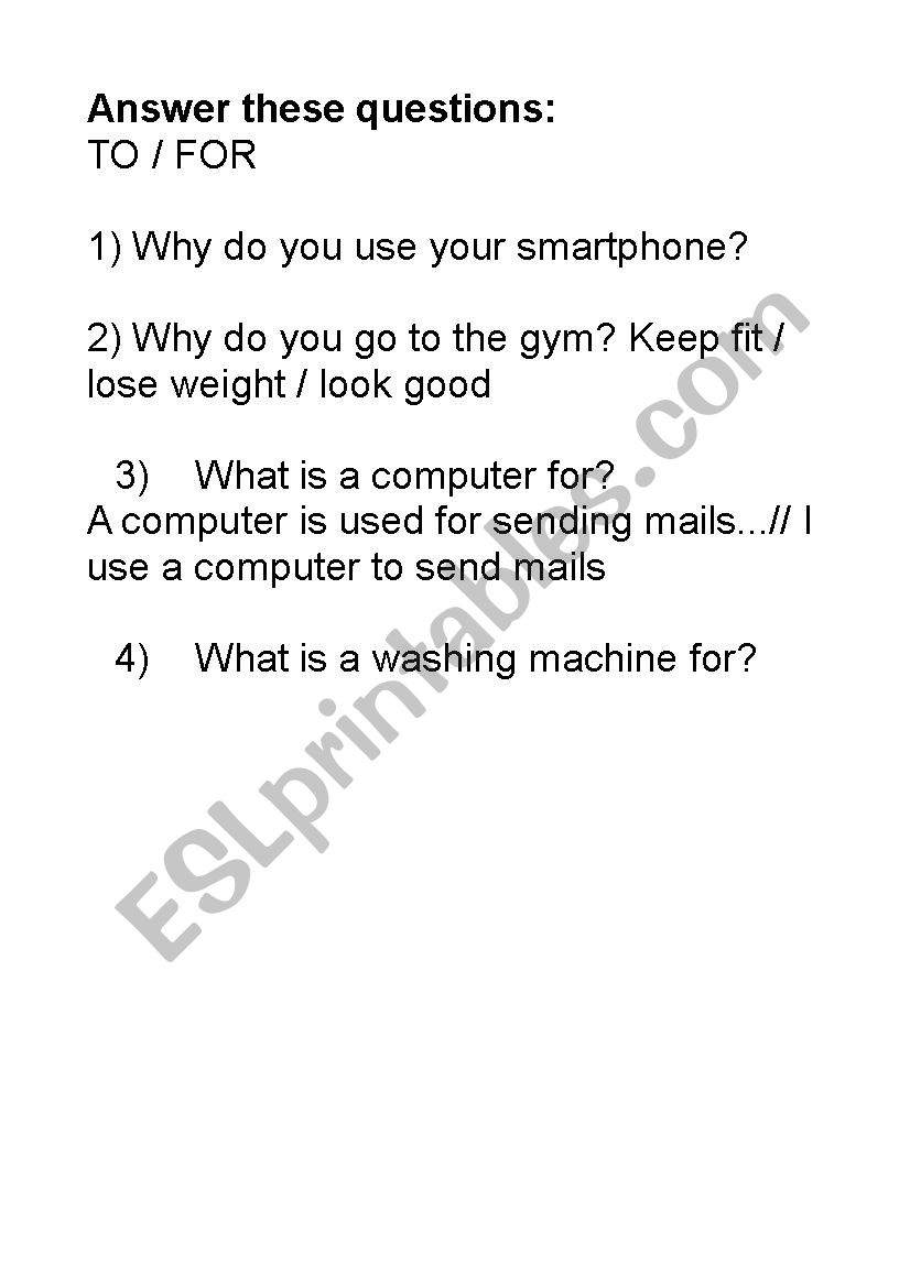 for e to worksheet