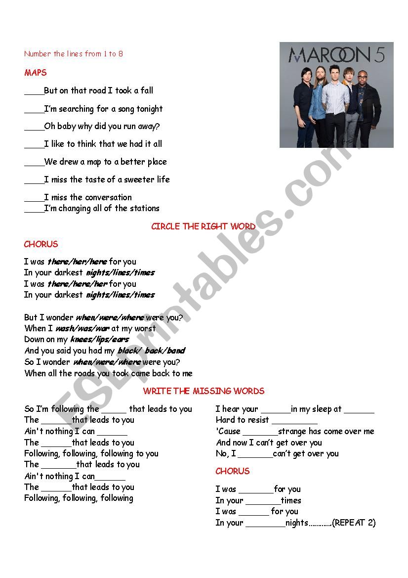 always song by bon jovi worksheet