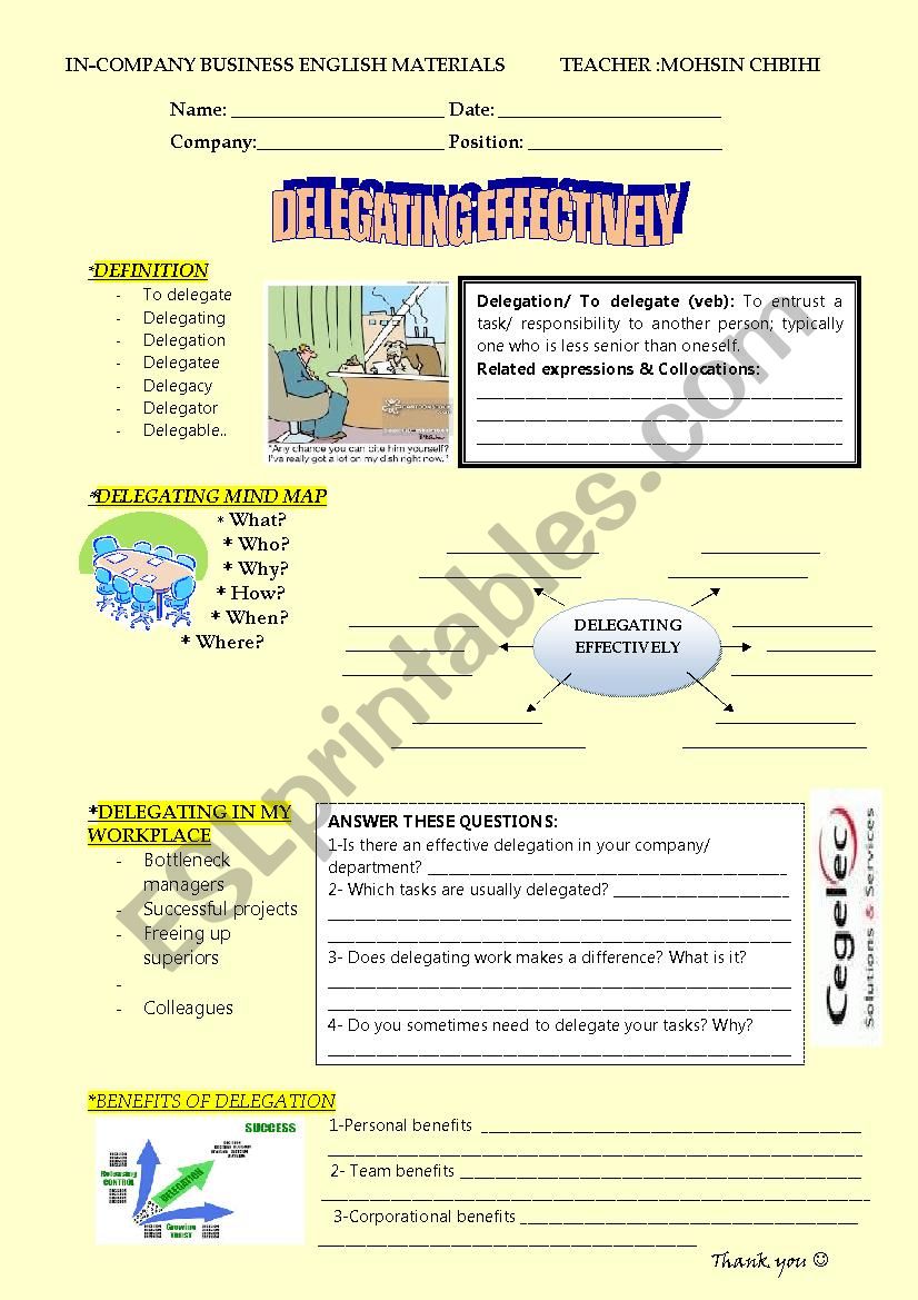 Business English- Delegating Effectively