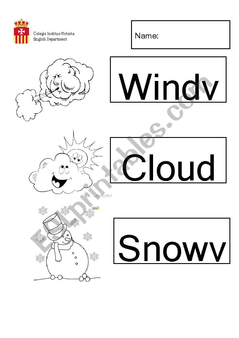 Weather conditions worksheet