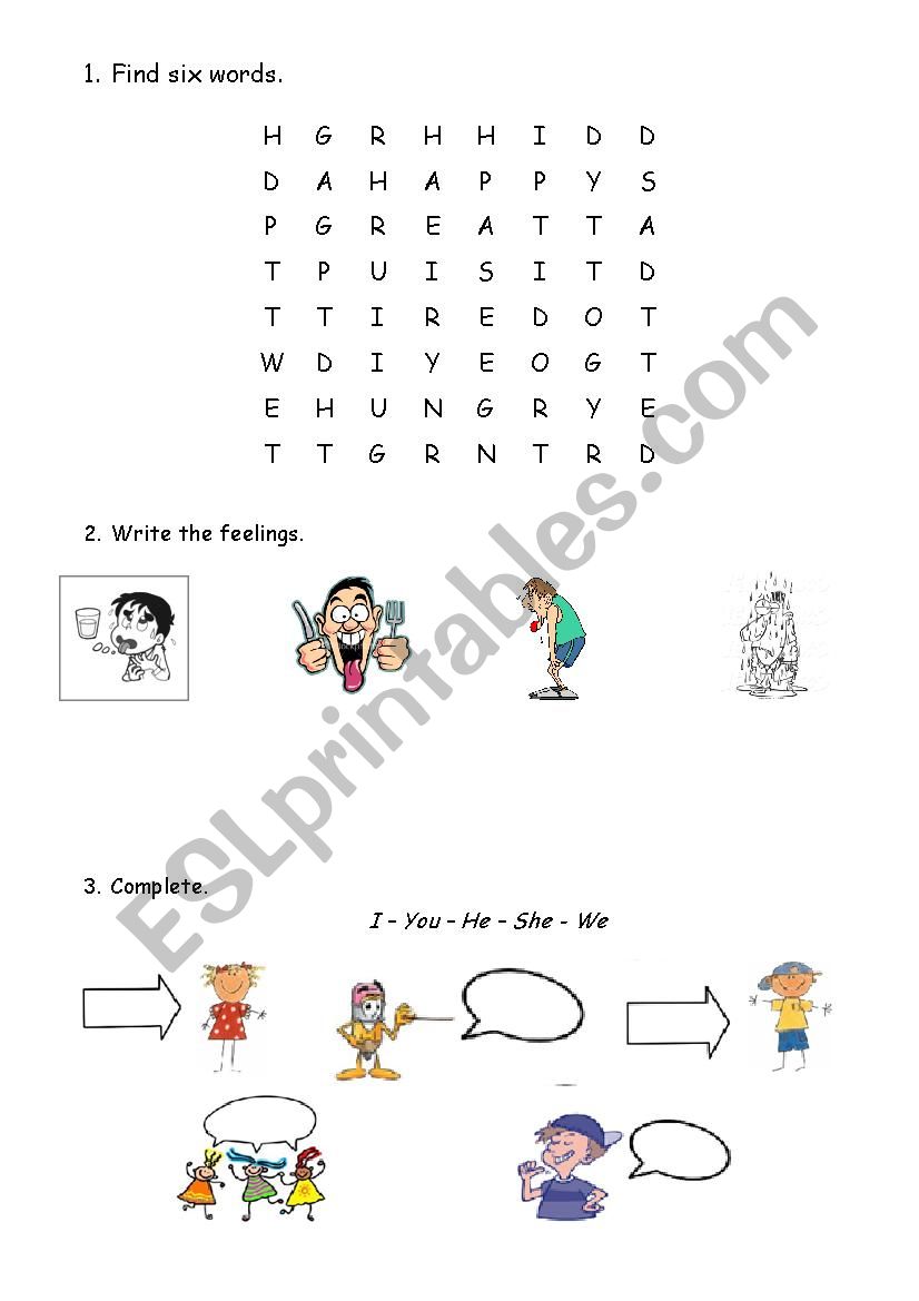Feelings worksheet