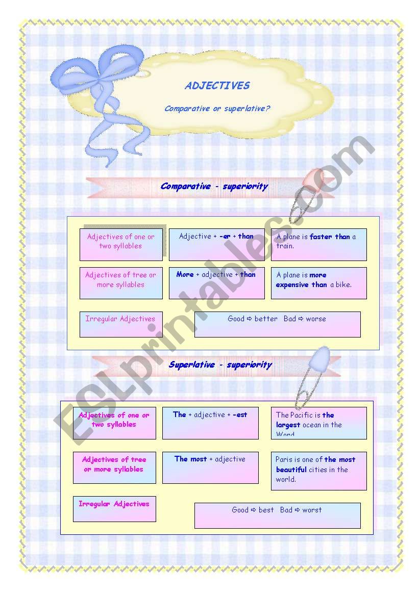 ADJECTIVES worksheet