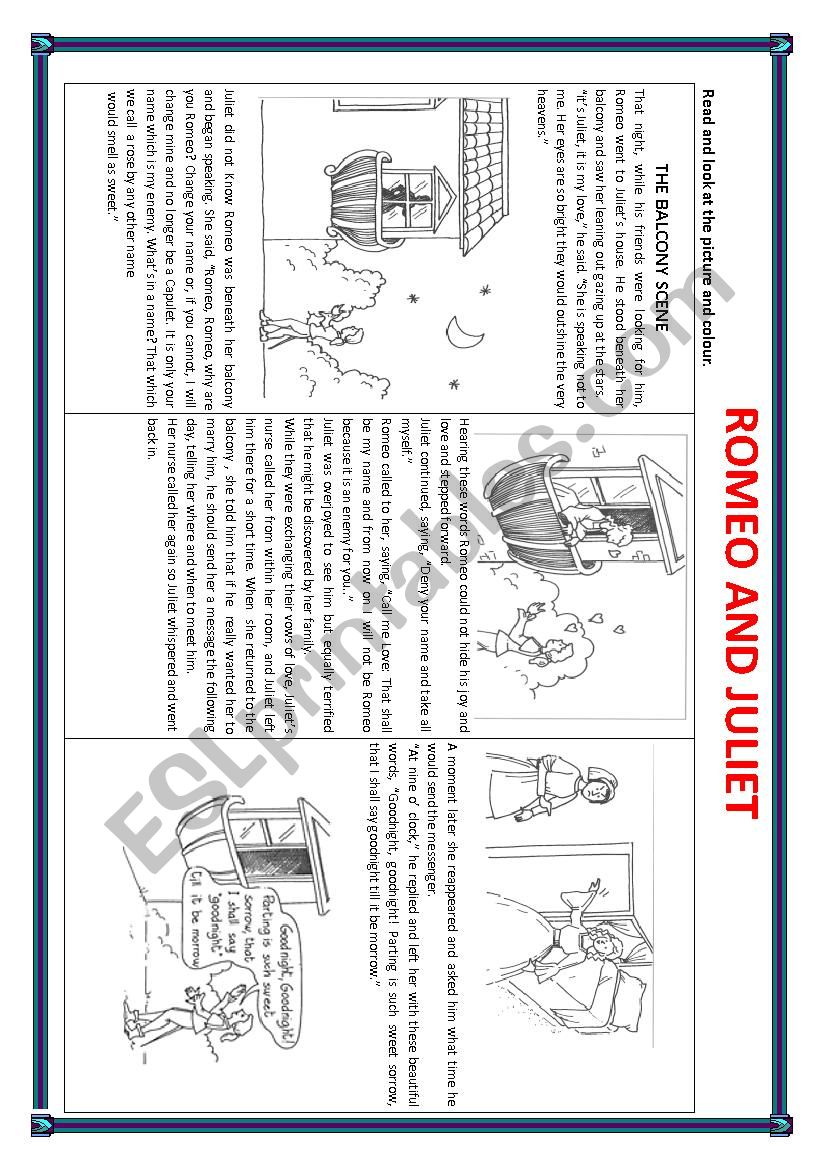 Romeo and Juliet - ESL worksheet by pallino