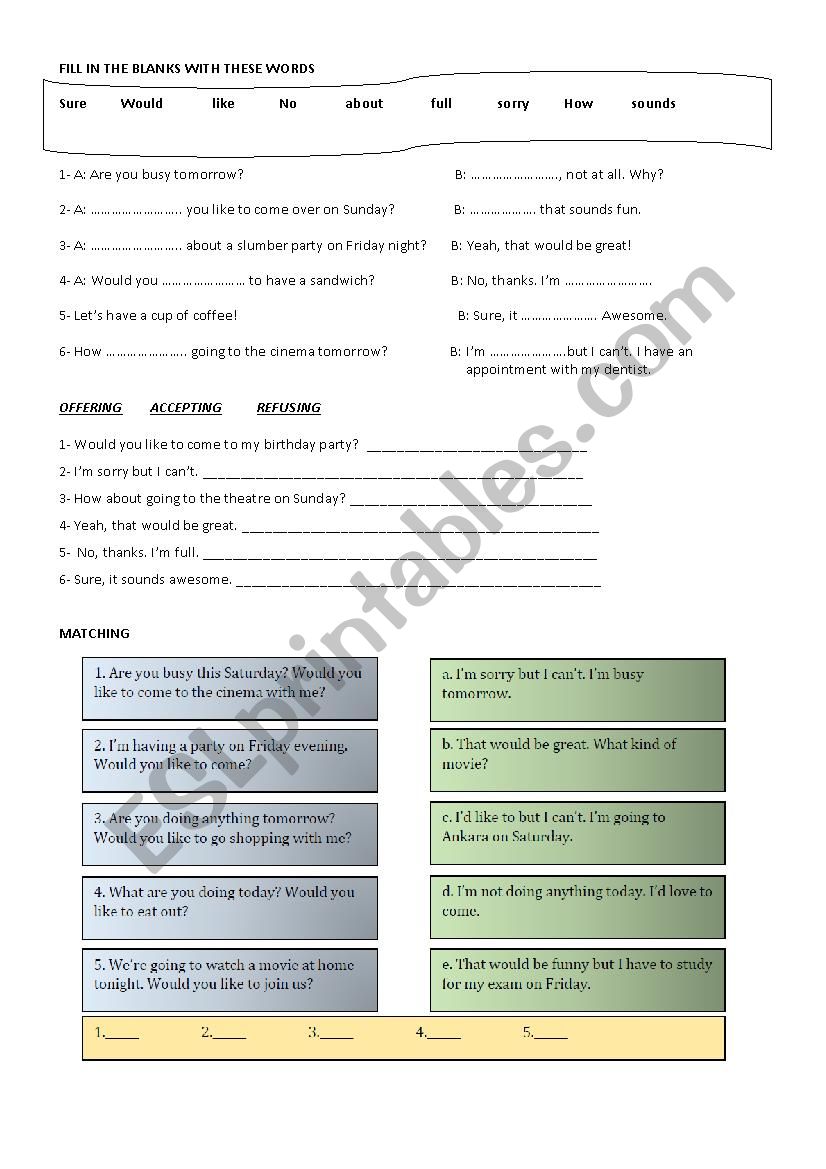 worksheet worksheet