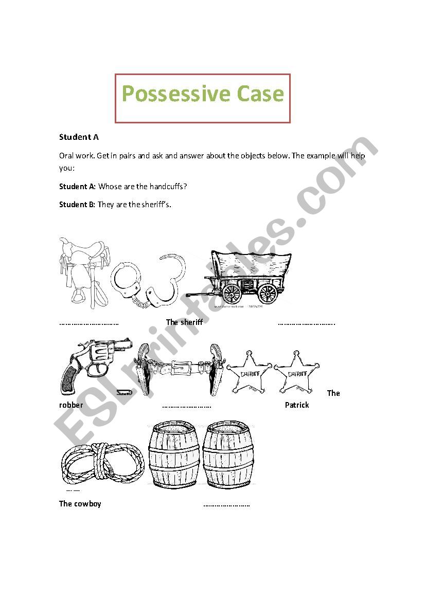 Possessive Case worksheet