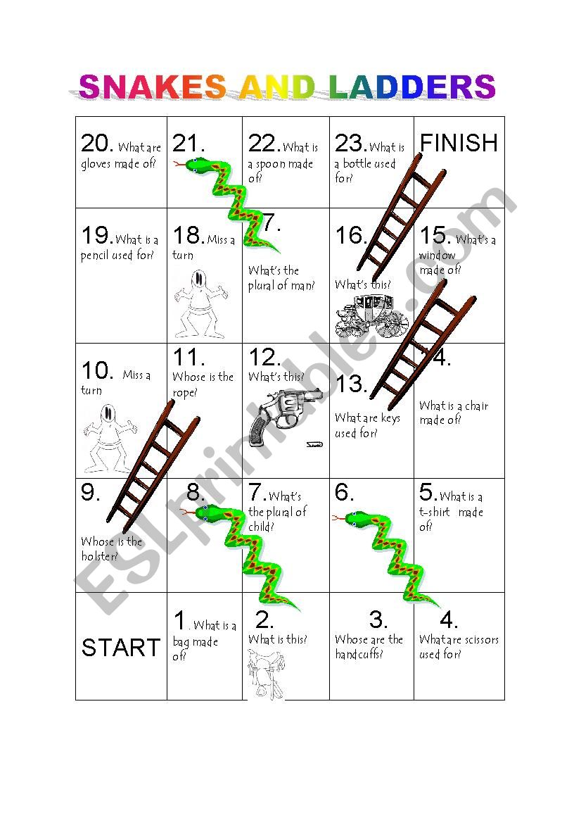 Snakes and ladders (board game)