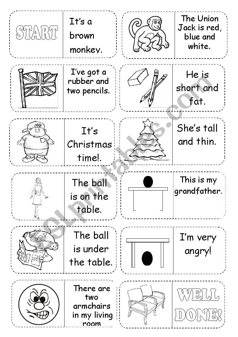 Warm up Domino worksheet