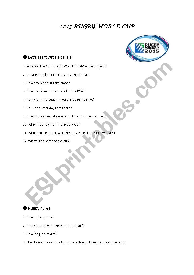2015 rugby world cup worksheet