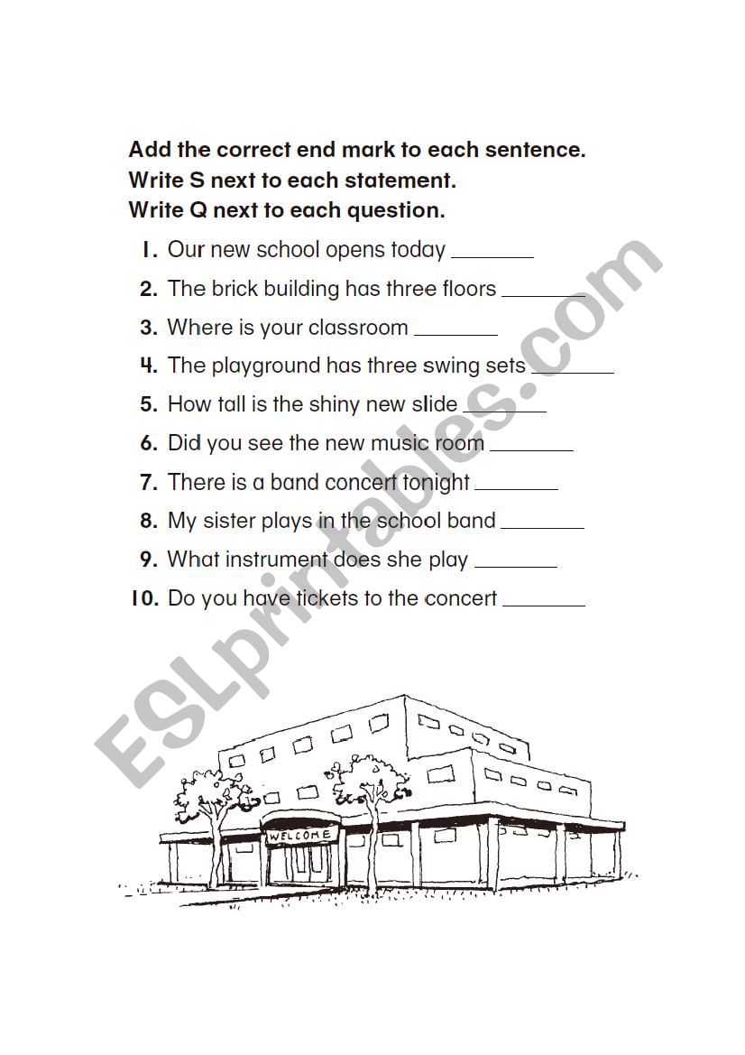 sentences worksheet