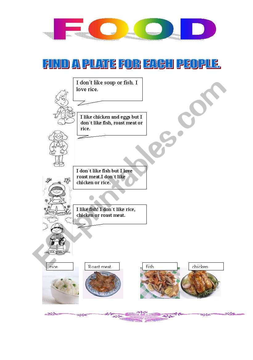 FOOD worksheet