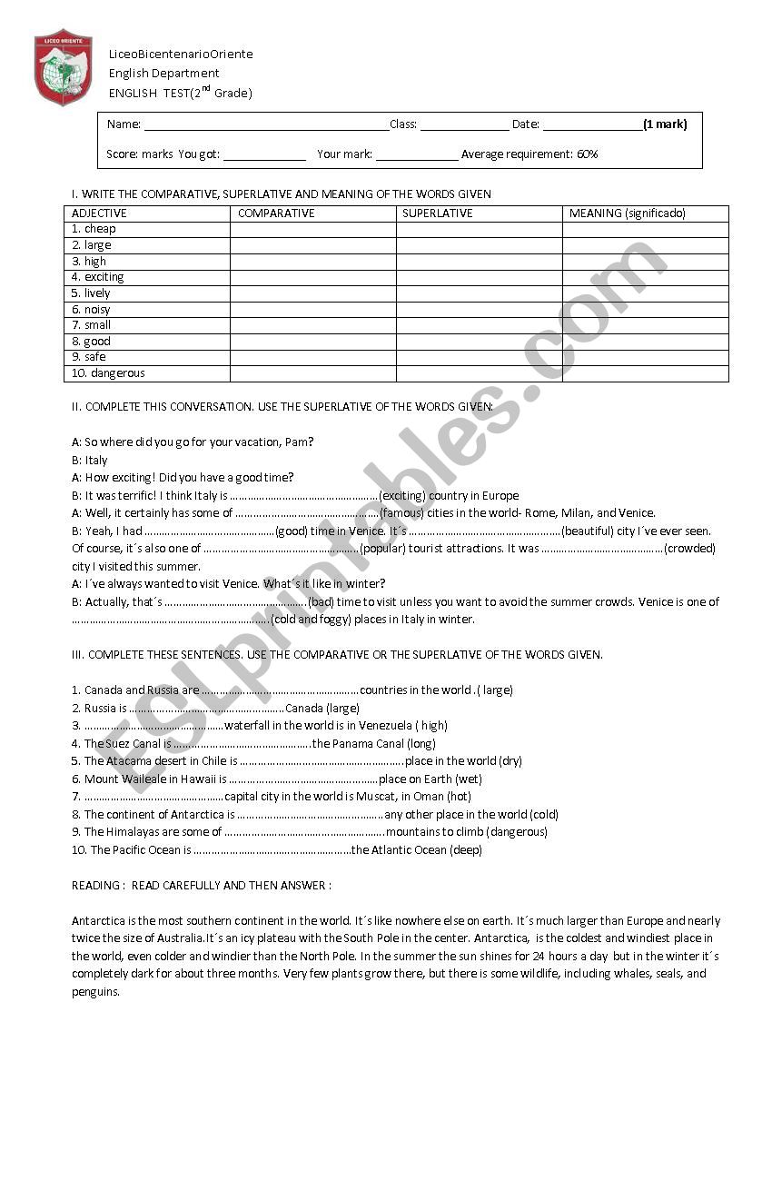 test second worksheet