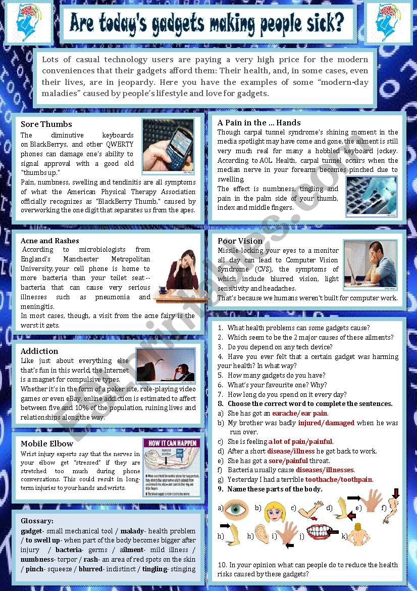 Are todayÂ´s gadgets making people sick?