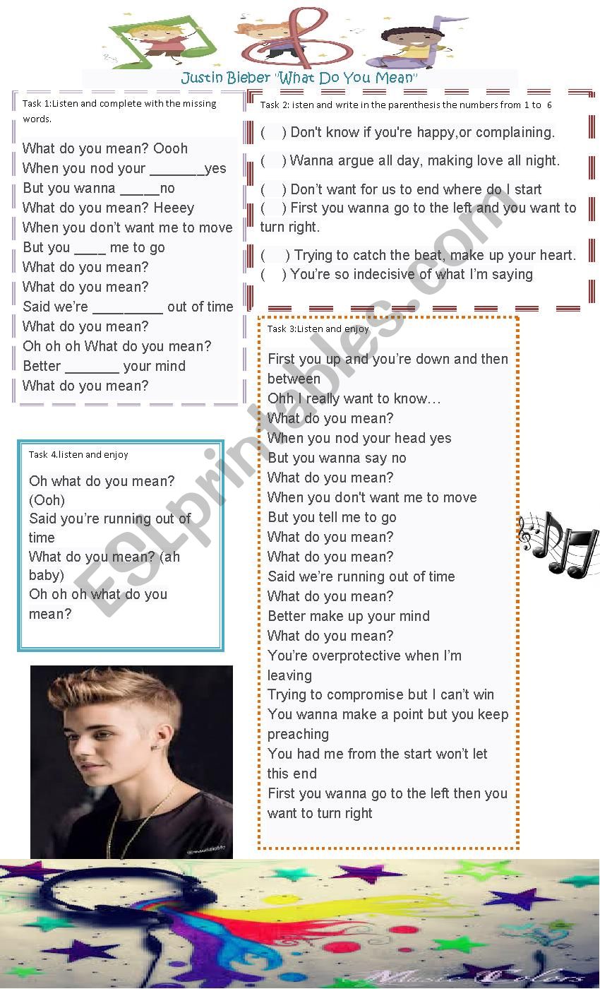 What do you mean? worksheet