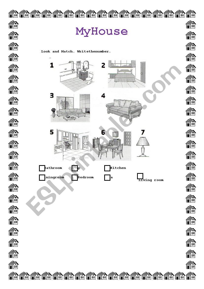 My house worksheet