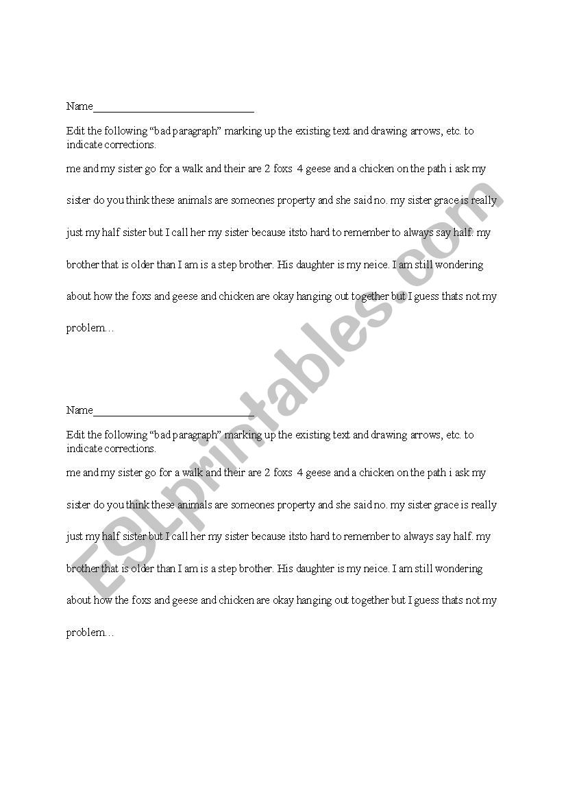 Grammar Quiz worksheet