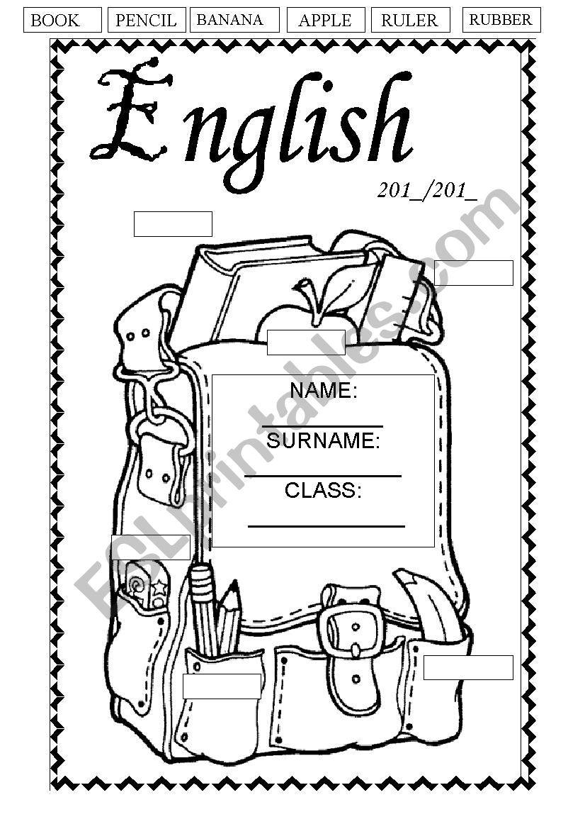 Cover for English exercises book