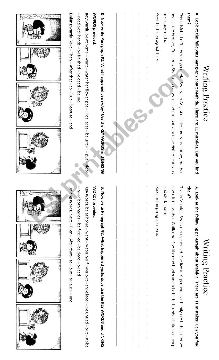 Writing Practice worksheet