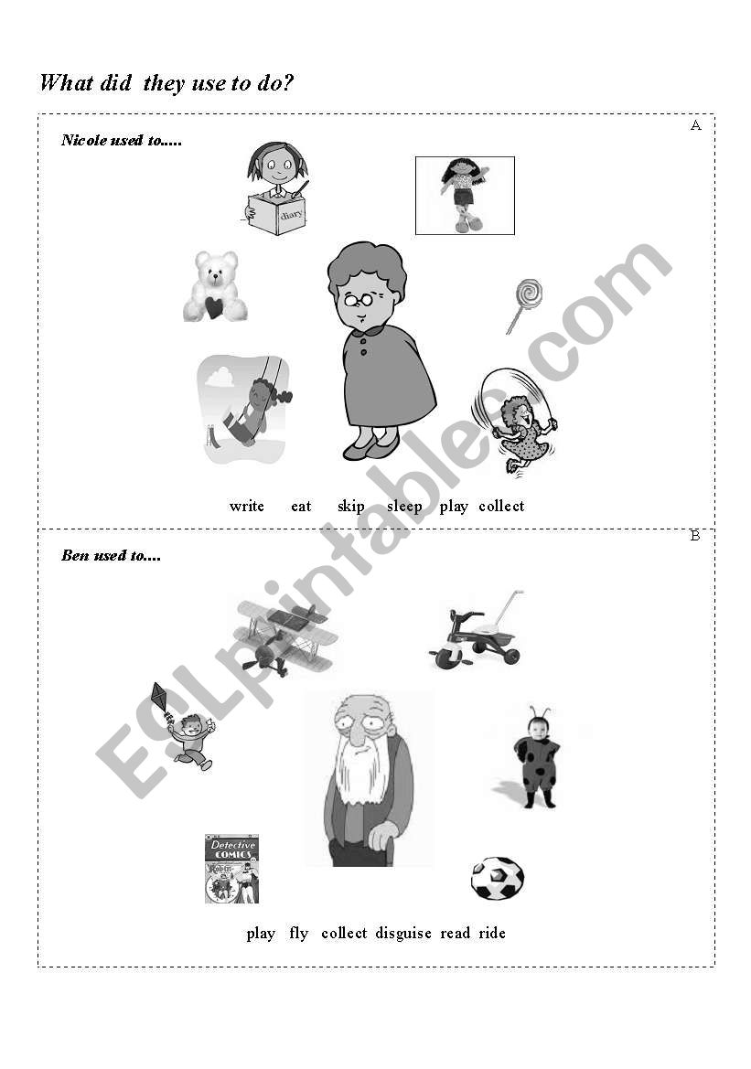 Used to activity worksheet