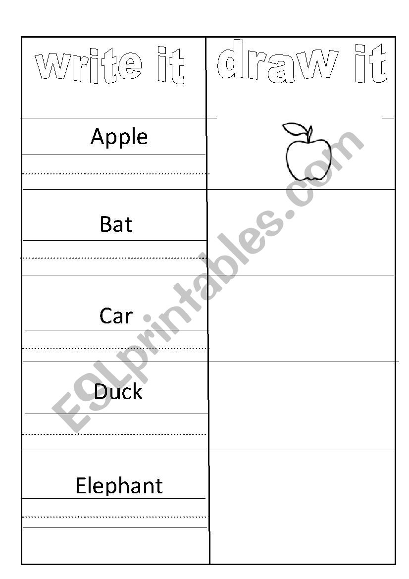 Trace and draw the pictures worksheet