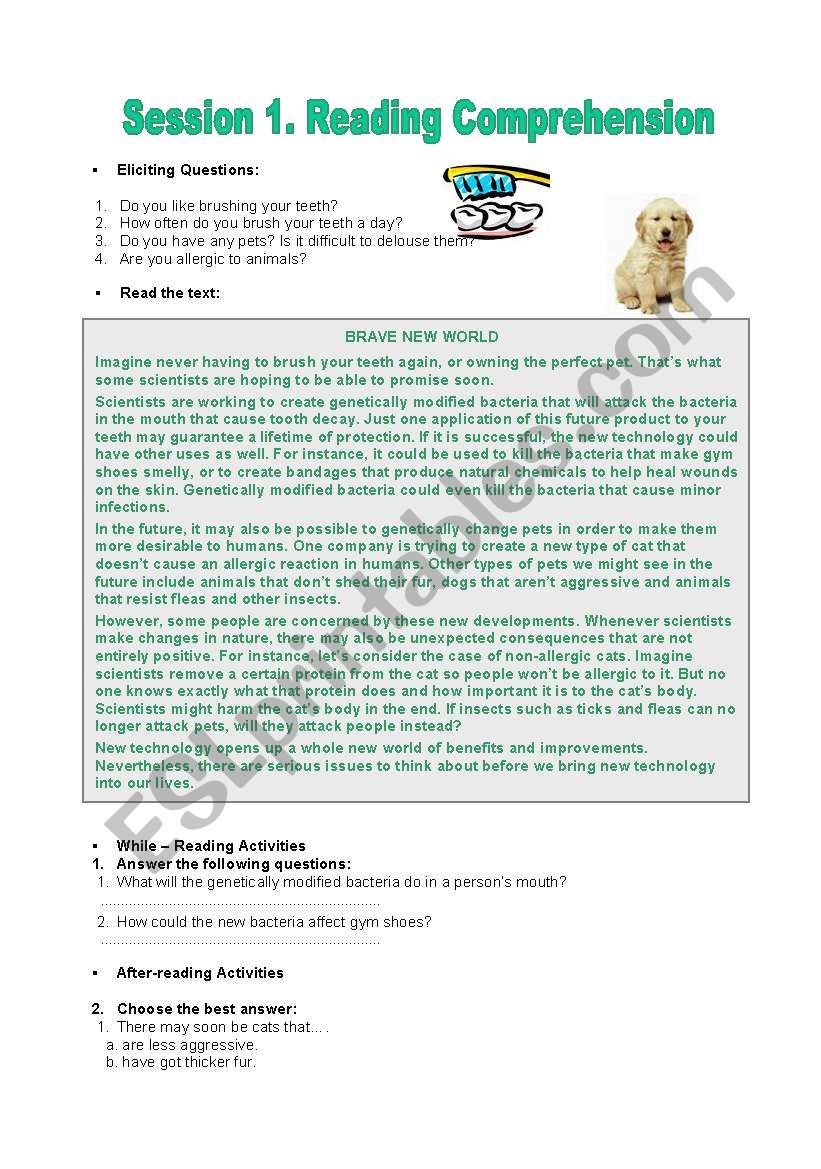 BRAVE NEW WORLD worksheet