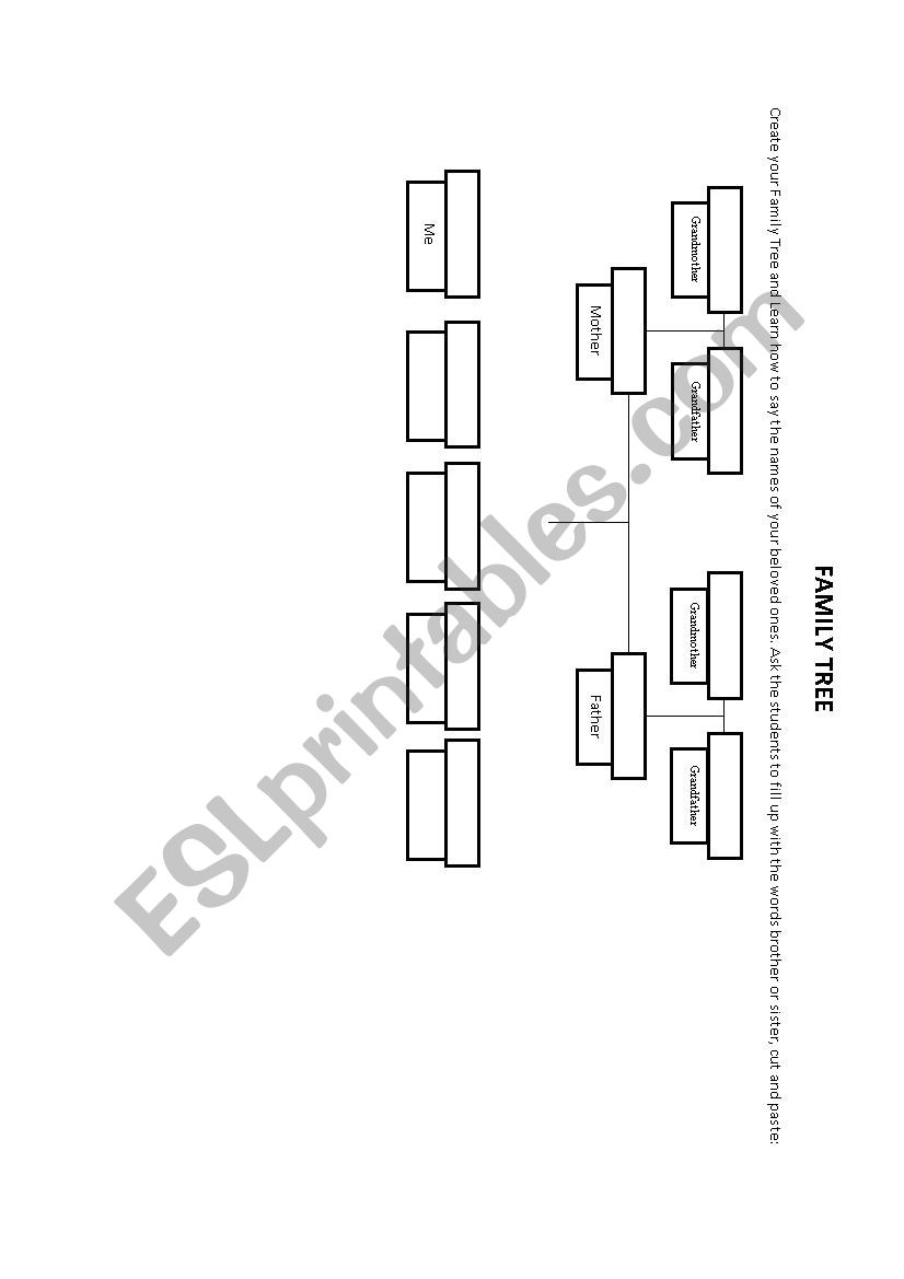 Family Tree worksheet