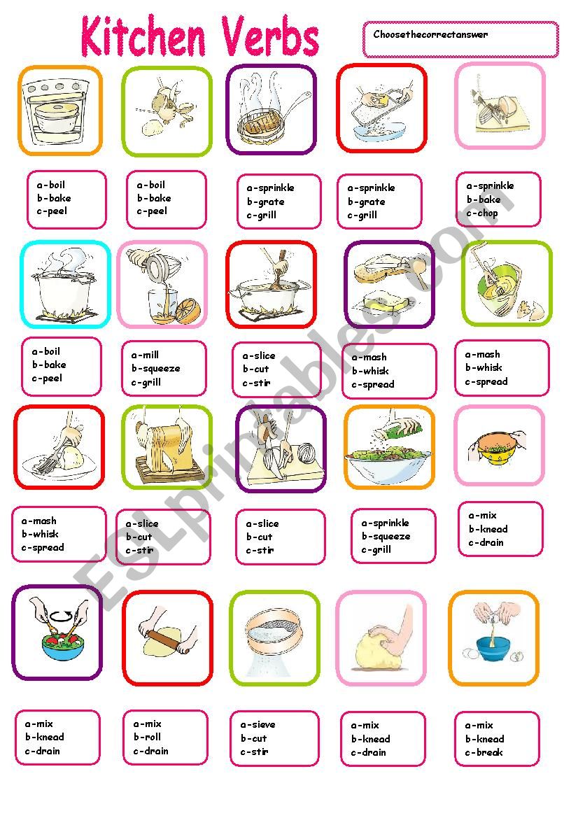 kitchen-verbs-multiple-choice-esl-worksheet-by-fatossworld