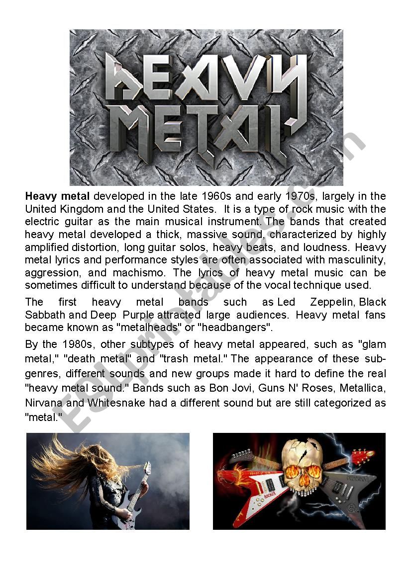 Heavy Metal - English with Music