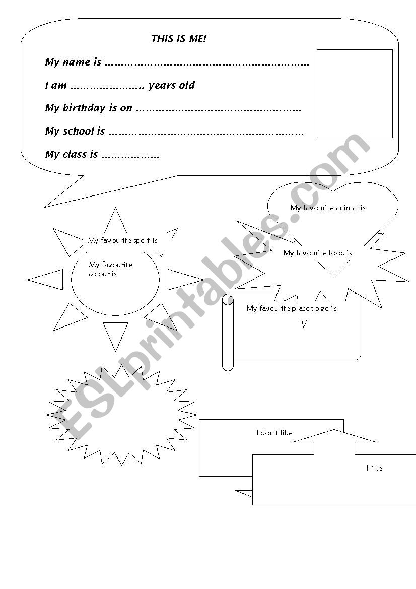 my introduction worksheet