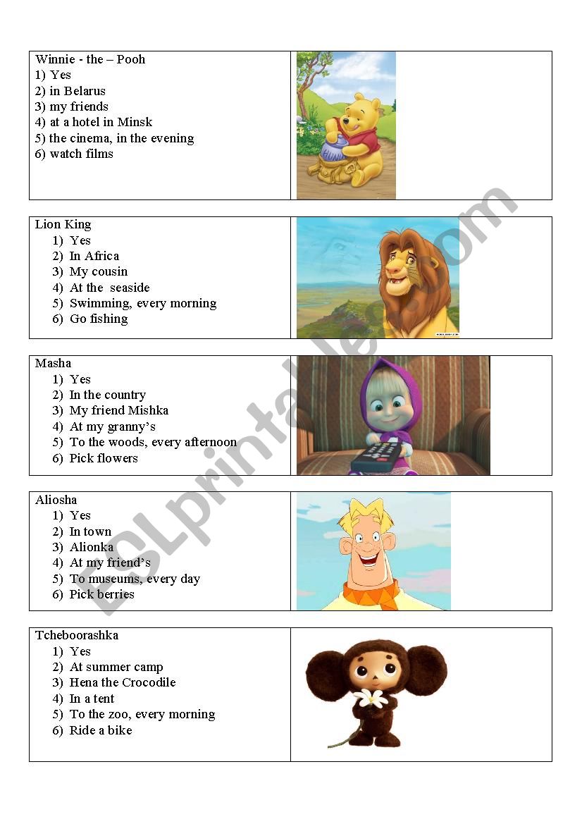 Stars in summer worksheet