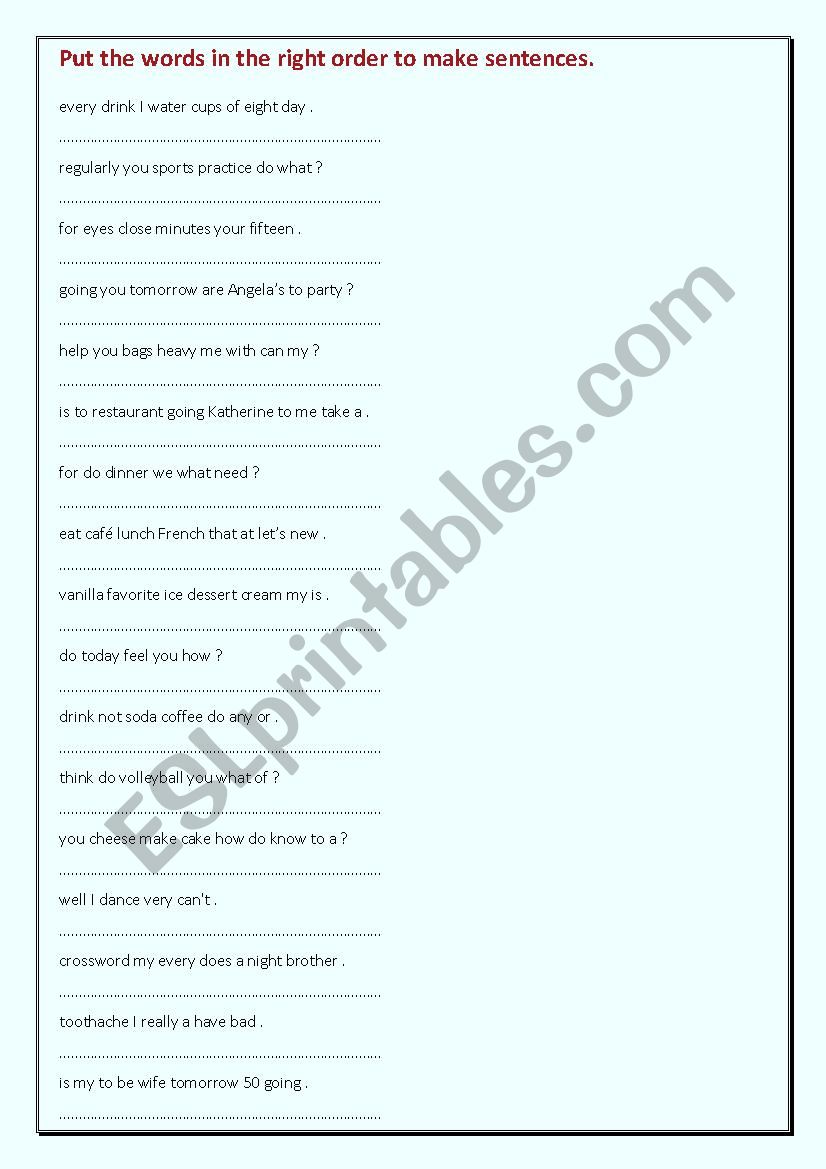 put-the-words-in-the-right-order-to-make-sentences-3-esl-worksheet-by-stomasz