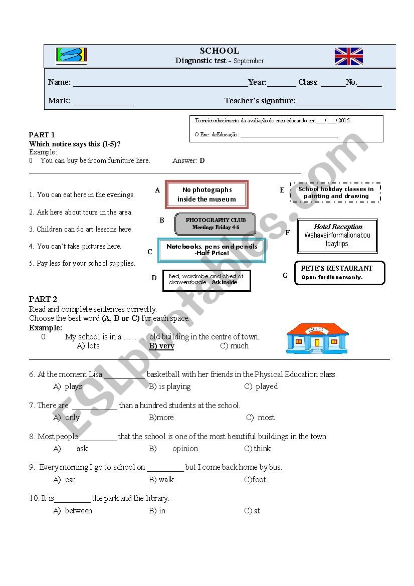 KET - exam /diagnostic test 8th grade