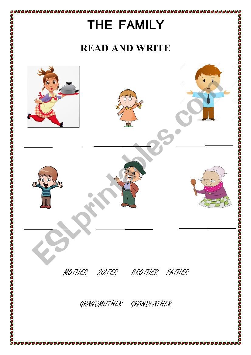 Family worksheet